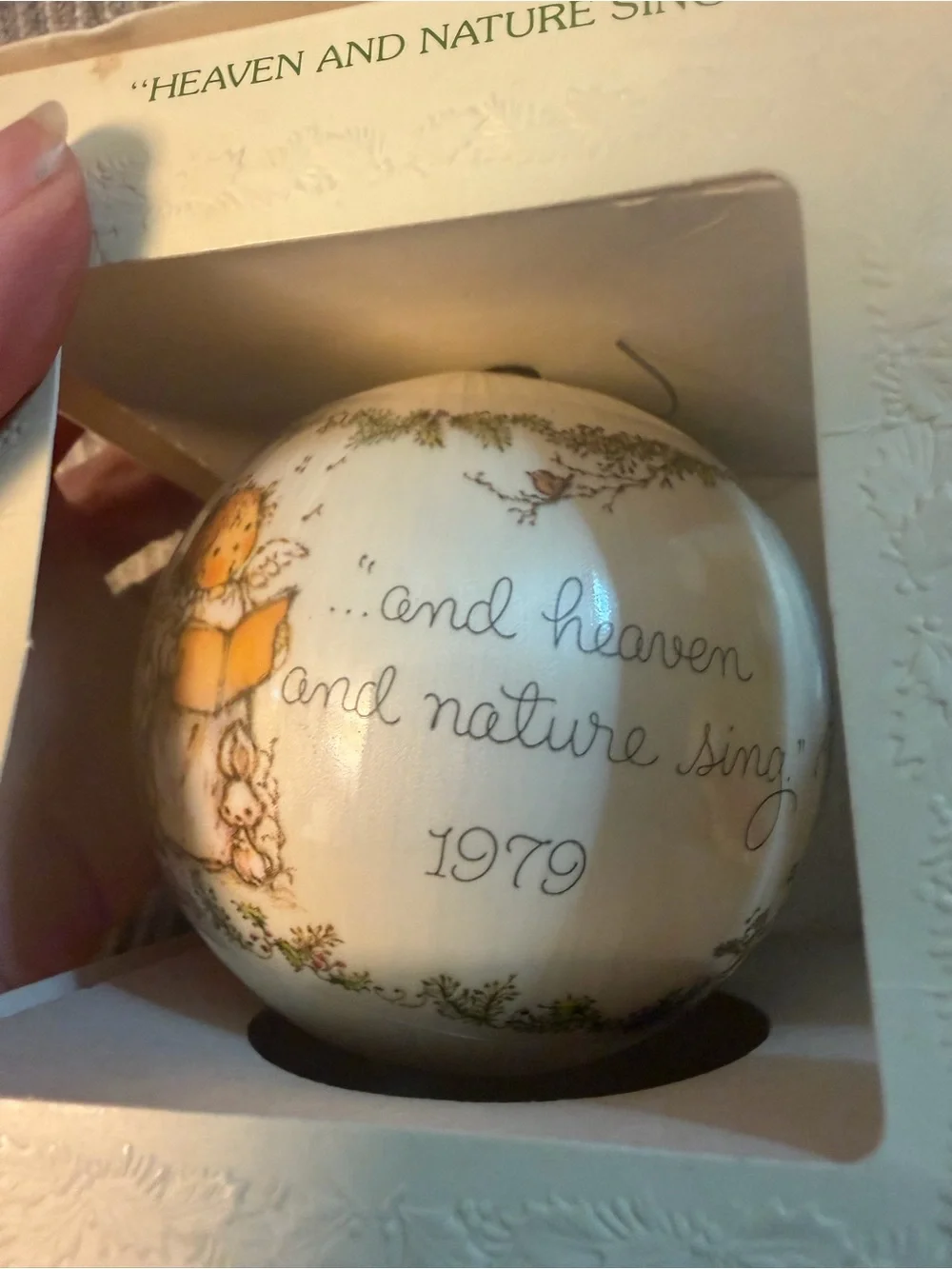 Vintage 1979 Hallmark Keepsake Ornament - Heaven and Nature Sing - With Box